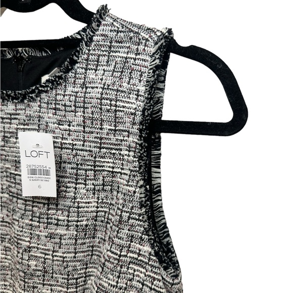 LOFT Shimmer Boucle Flare Dress - Picture 6 of 11